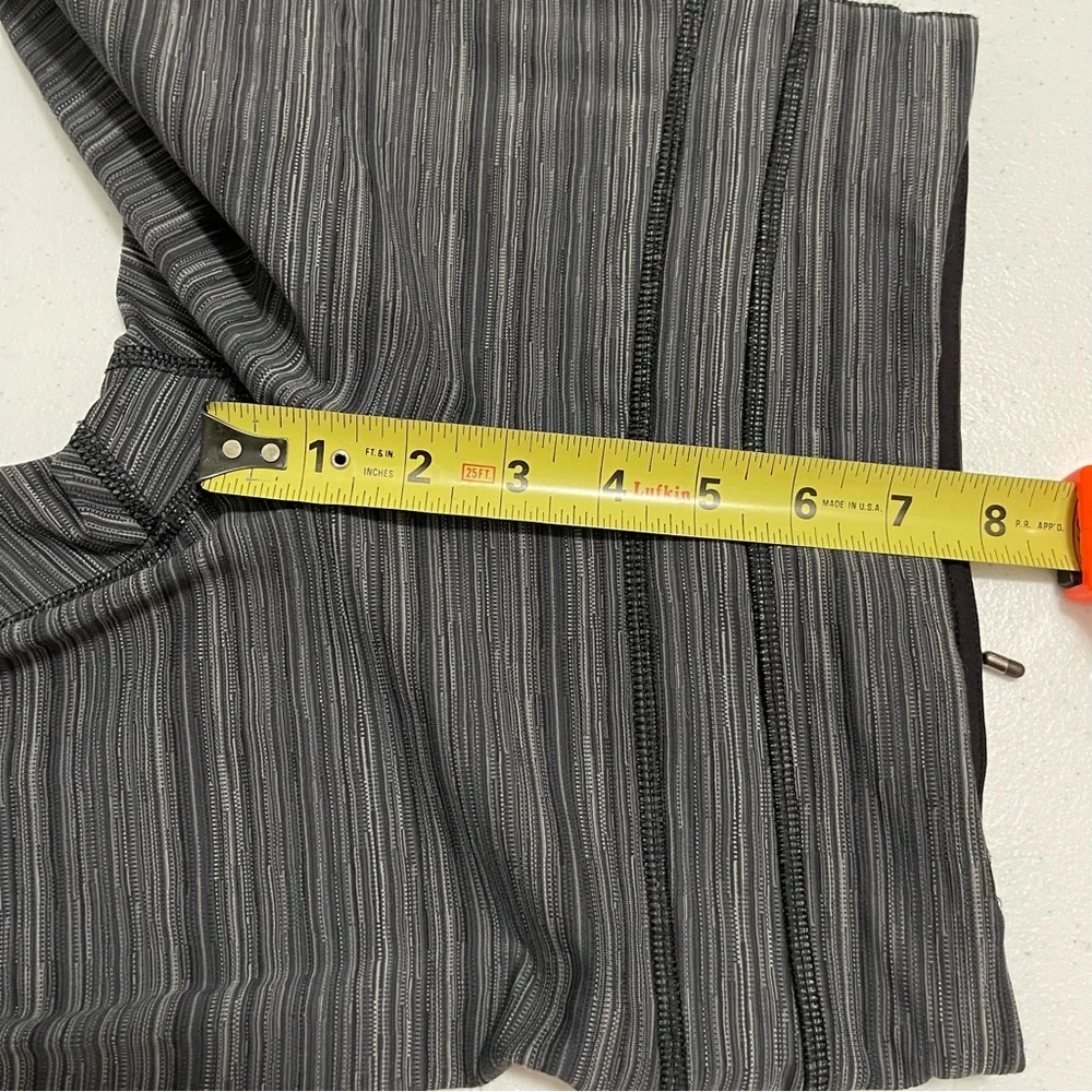 Lululemon Run Inspire Crop II Cyber Stripe Gray 2